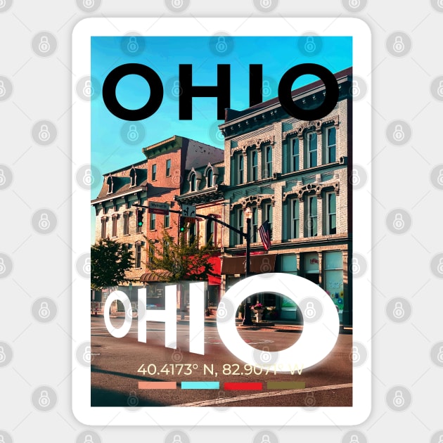 Ohio Travel Poster Sticker by mardavemardave